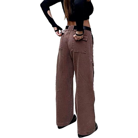 Soft & Stylish Y2K Cargo Jeans with High Waist & Pockets – Perfect Gift | XS-L - Picture 2 of 6
